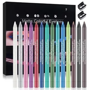 Eyeliner Pen Set - Pearl Metallic Eye Liner Kit with Glitter, Professional Eye Makeup Set for Women - Lipliner Cosmetic
