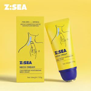 Z:SEA Neck Firming Cream with Roller, V-Shaped Lifting & Tightening Neck Cream for Crepey Skin, Anti-Aging Fine Lines Eraser--5.29 Oz