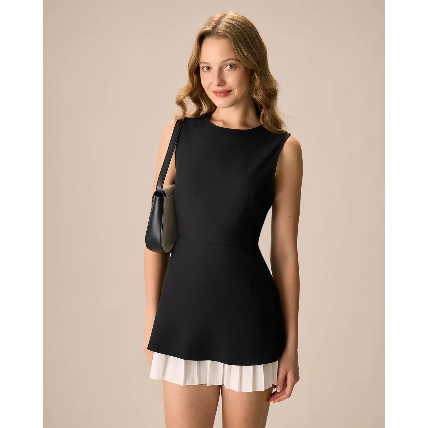 black frill detail pleated skater dress Pretty Little Thing Black Frill Detail Pleated Skater Dress Uk 4 Rrp35