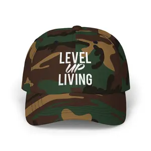 Camo "Level Up Living" Classic Dad Cap