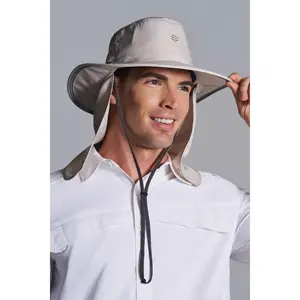 Floating Boating Hat with Neck Drape | Stone