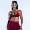 Impact Strappy Bra (FULL LOGO - Only Bra) - Strappy Workout Bra Featuring a Smooth Sculpting Fit, Lightweight Stretch Fabric and Secure Support