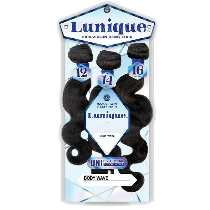 Sensationnel Lunique 15A 100% Virgin Remy Human Hair Weave Multi Pack - BODY WAVE
