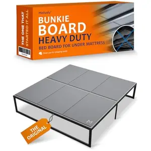Heavy Duty Bunkie Board King Size (76x80) - Non-Slip Breathable Bed Support Board for Slatted Bed Frame, Anti-Sag Under Bed Support, Noise Minimizing Moisture Resistant Bed Board