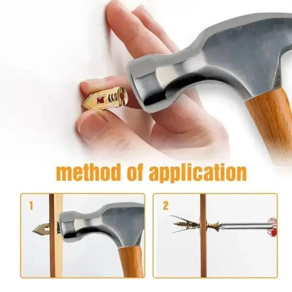 120pcs Count Drywall Self Drilling Anchors andScrews,Easy Application,No Drill or Holes inWall,Heavy-Duty Zinc-Plated Steel Anchors withSelf-Tapping Screws,Hollow Screws and Anchorsfor TV,Bicycle,Cabinet Fixing Accessories.