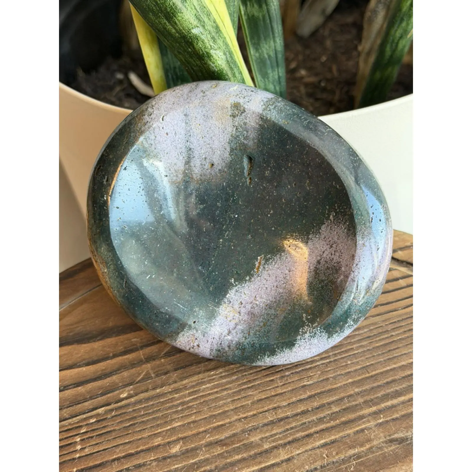 Ocean Jasper and Carnelian Bowls - Natural Stone Decorative Bowl for Home Decor and Table Settings