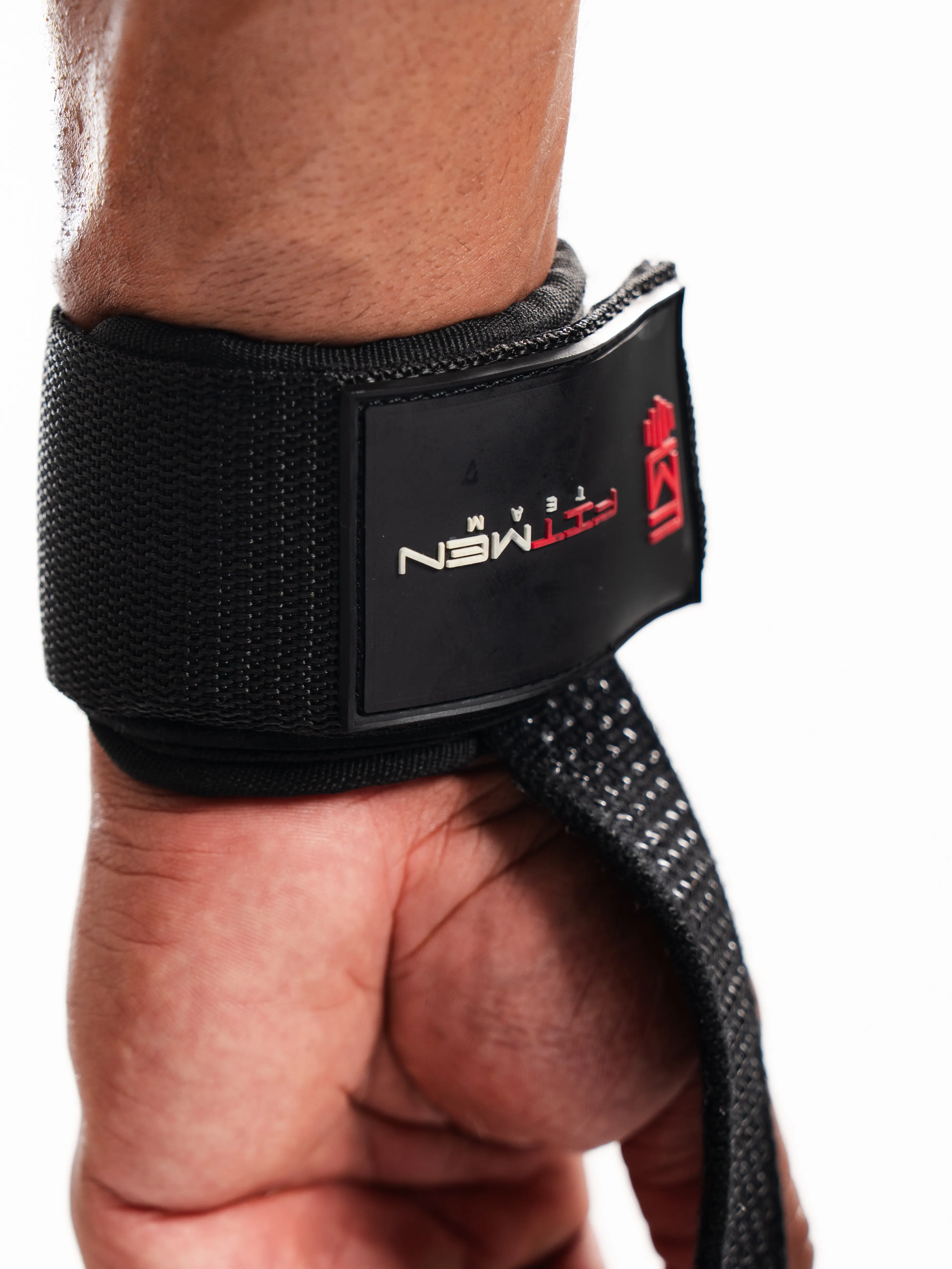 FITMENTEAM D-Ring Deadlift & Fitness Training Straps, Premium Heavy-Duty Wrist Support Steel D-Ring for Enhanced Grip, Deadlift Straps, Adjustable Straps