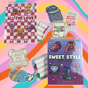 2 MINI Spiral Coloring Book Build Your Own Coloring Bundle