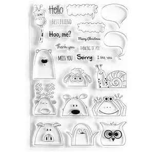 Giraffe Snail Cartoon Clear Stamps for Card Making Decoration and DIY Scrapbooking