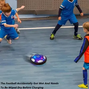 Indoor Outdoor Floating Soccer Ball Toy, LED Lights & Sponge Buffer, Parent-Child Interaction, Ideal Birthday Gift for Kids