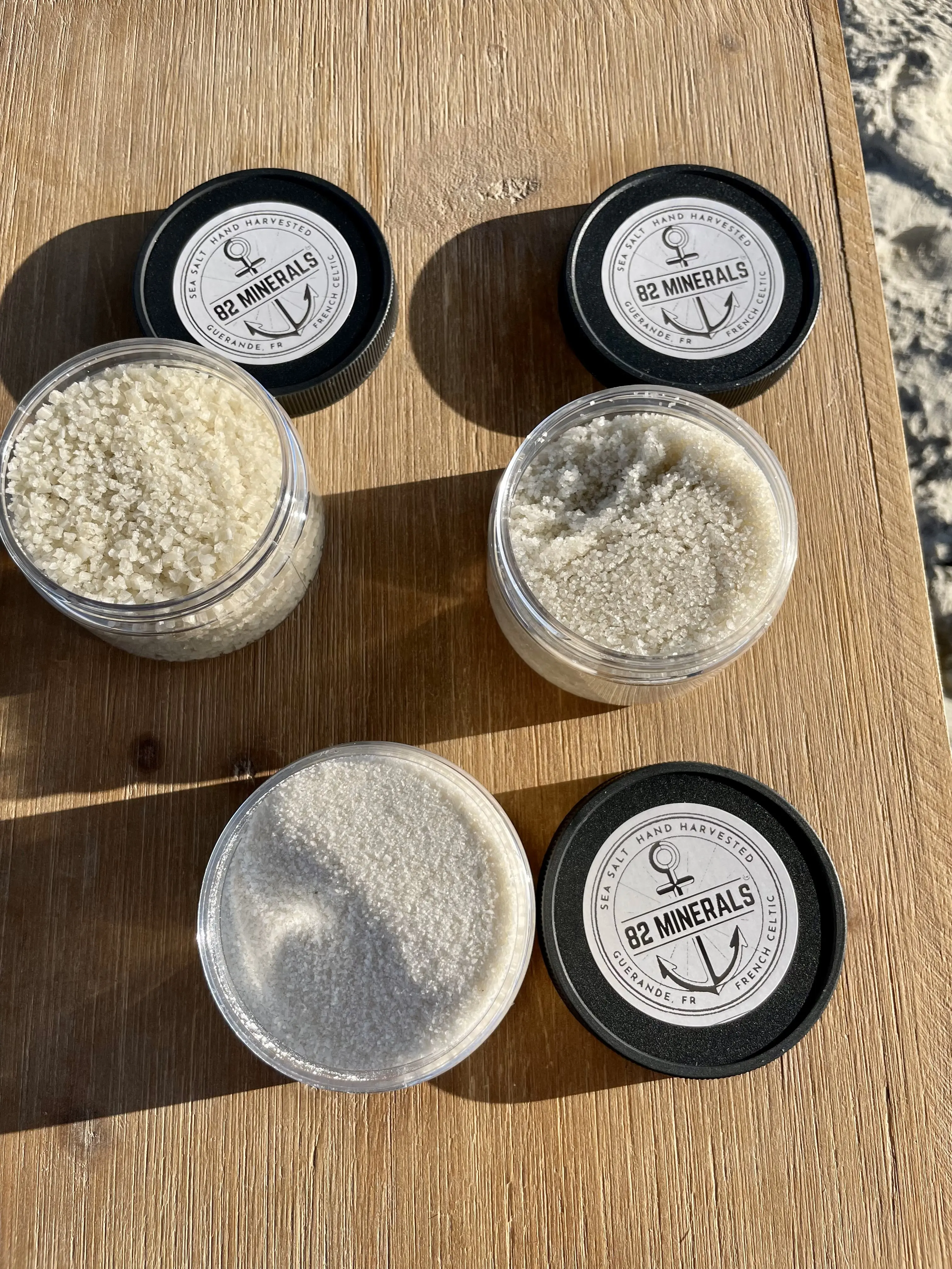 82 Minerals French Grey Sea Salt | Premium Hand-Harvested Sel Gris | 4 oz Fine, Coarse and Extra Coarse Trio | Mineral & Electrolyte Finishing Salt