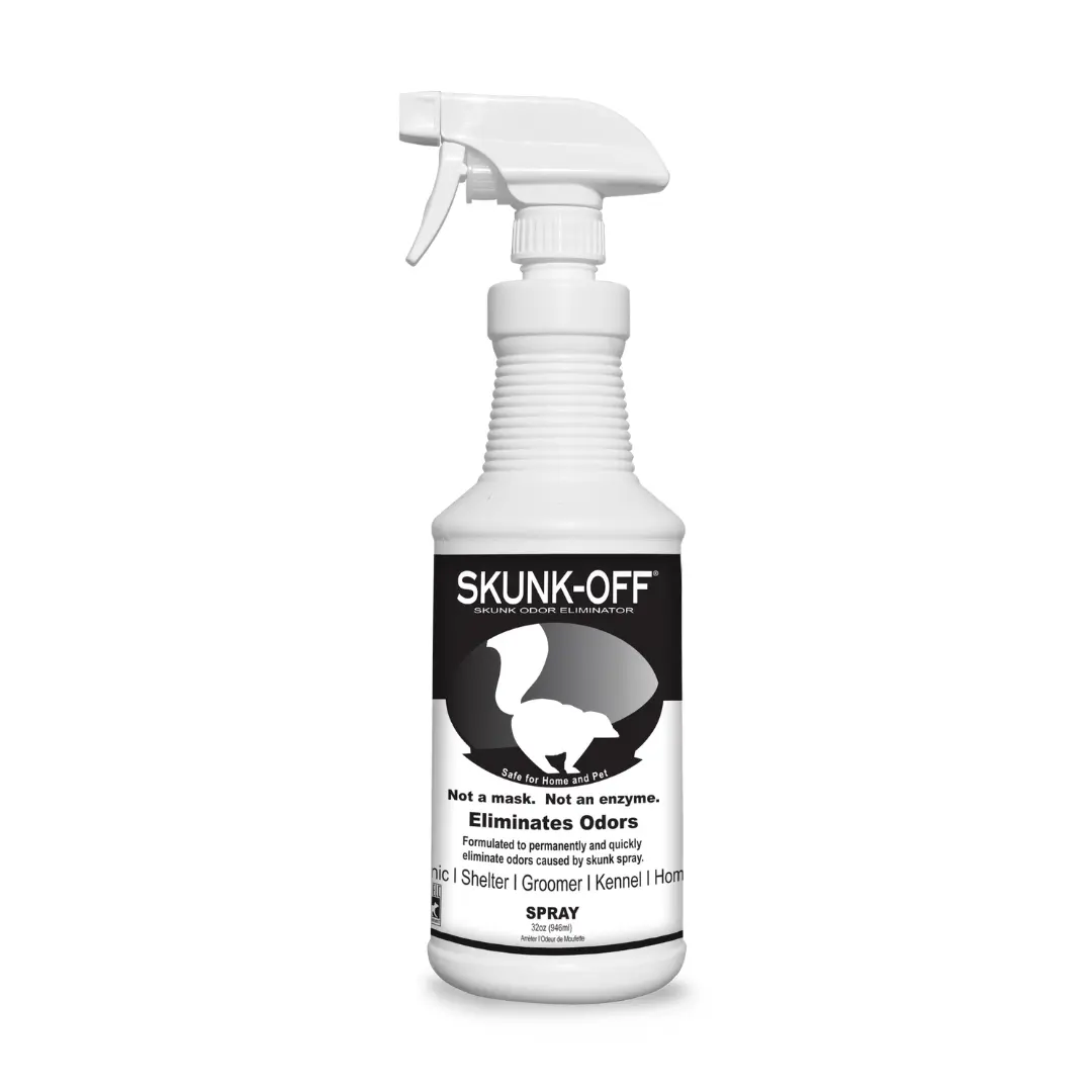 Skunk-Off Spray (32oz) Safe for Head & Face – Ready to Use Skunk Odor Remover for Home, Carpet, Car & More – 32 oz