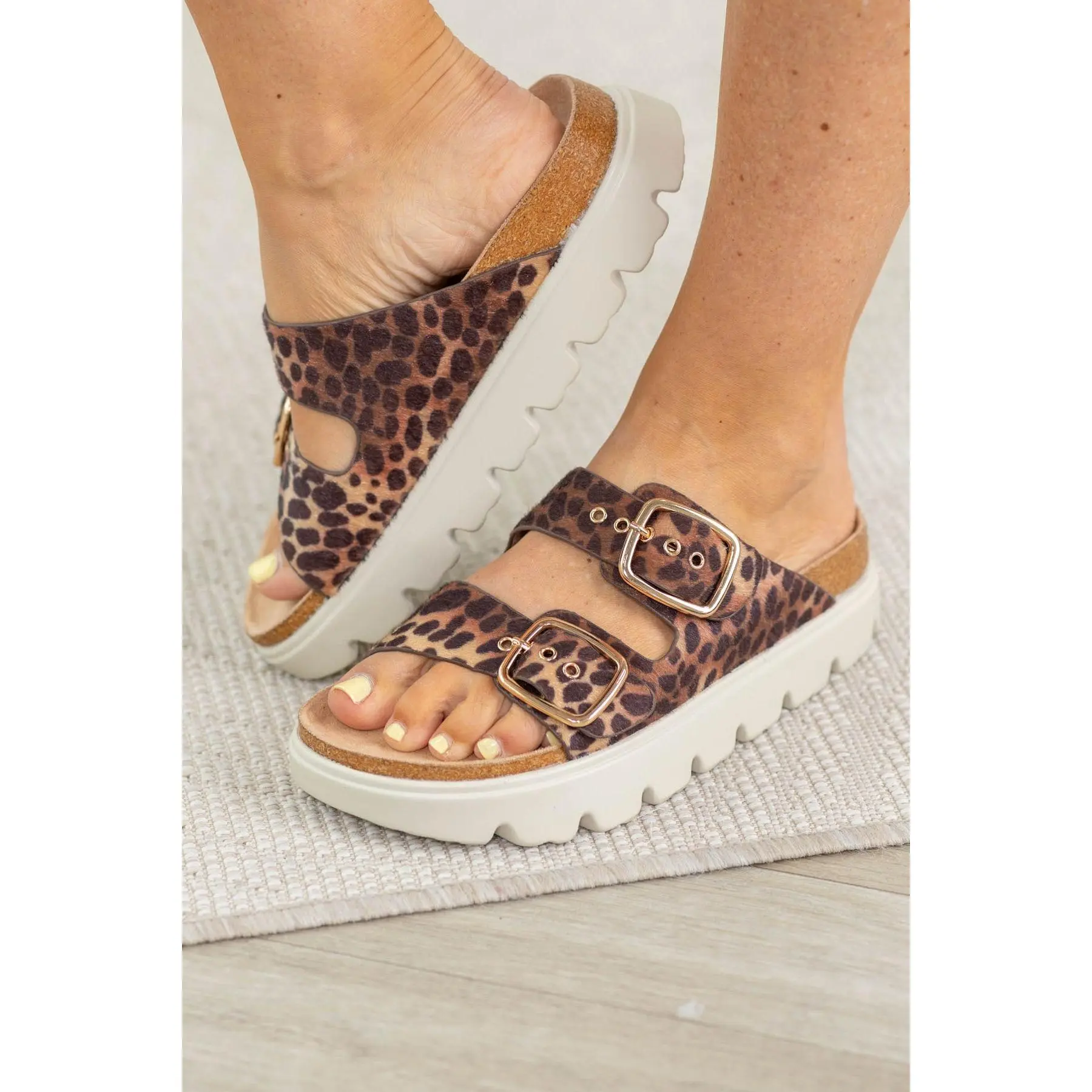Corkys Leopard Platform Sandal