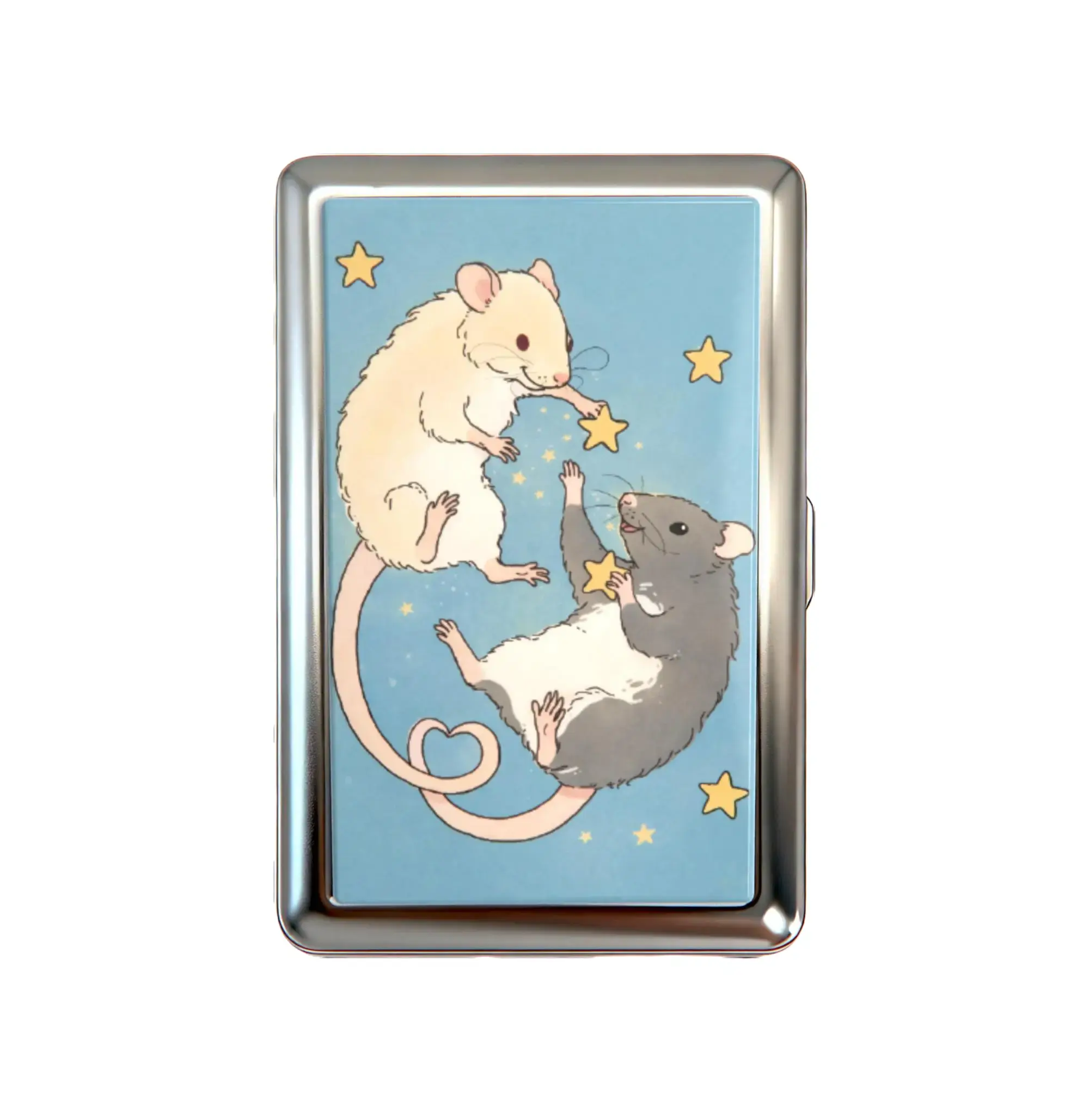 Vintage Trinket Case, Card Holder Wallet Tin Box – Business Card, ID & Small
