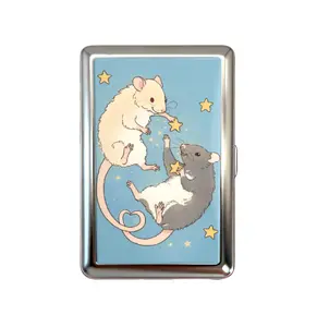 Vintage Trinket Case, Card Holder Wallet Tin Box – Business Card, ID & Small