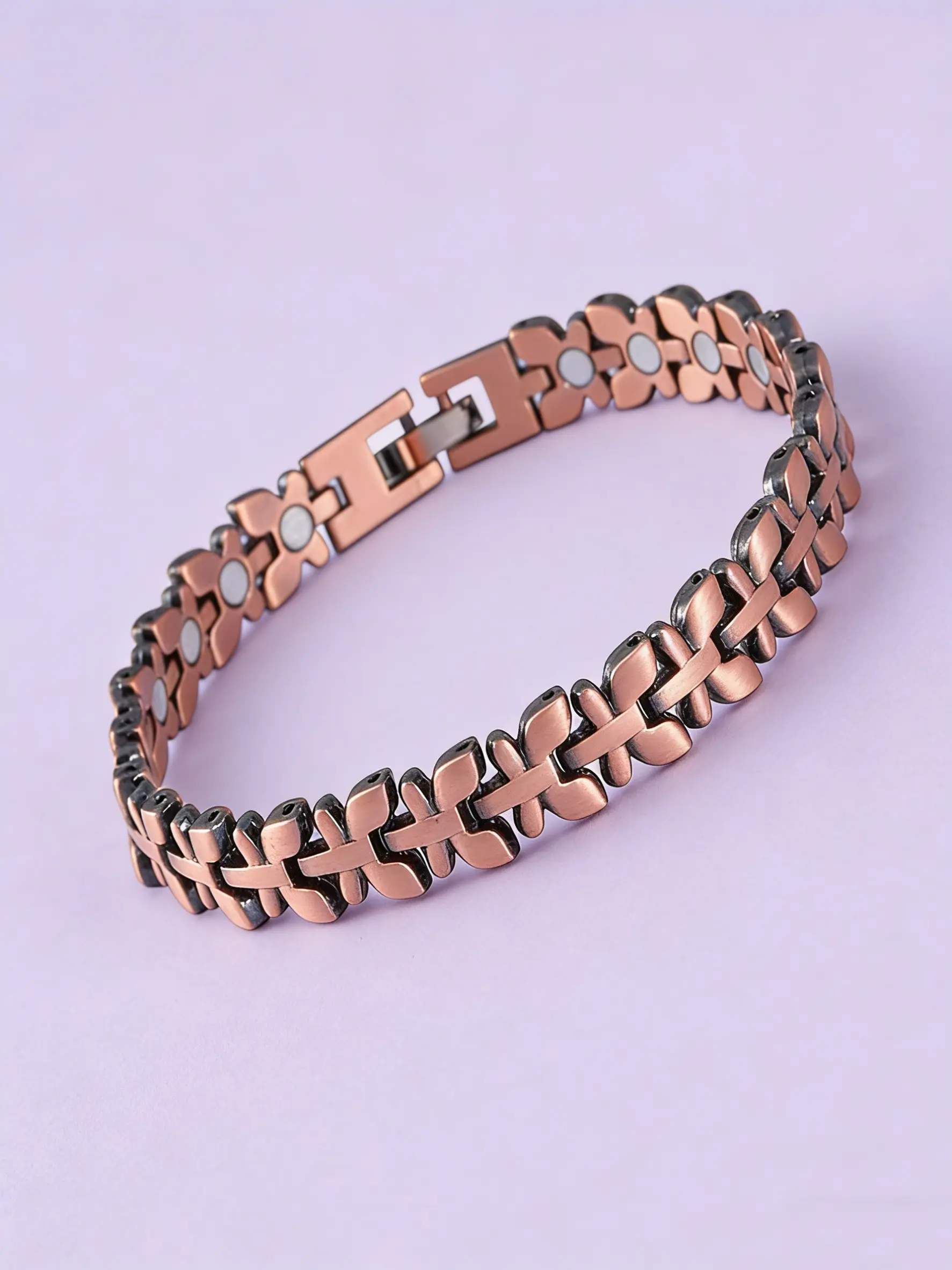 Women’s Pure Copper Cross Magnetic Therapy Bracelet Energy Healing Bracelet | Natural Energy & Joint Comfort, Stylish Woven Link Design for Daily Wear & Wellness Bracelet Jewelry #CopperBracelet