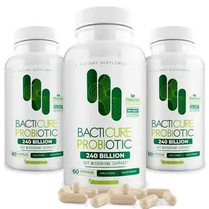 Bacticure, Natural Product, Set of 3 Bottles, Total per Bottle 60 Capsules, Immune System Support, Patented Formula, Original Product