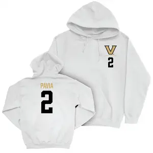 Vanderbilt Football White Logo Hoodie - Diego Pavia
