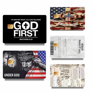 Faith & Patriot Card Sticker Set – Inspirational Credit Card Stickers with Cross & Scripture Designs