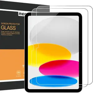 2-piece tablet screen protector tempered film suitable for 11th/10th 11 inch/11 9H hardness, high-definition Transparent, with hydrophobic layer and anti fingerprint properties, smooth to the touch, automatic adsorption, easy for beginners to stick