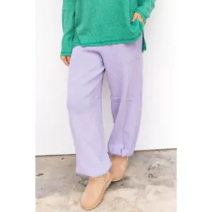 Relax Rib Pants - Lilac