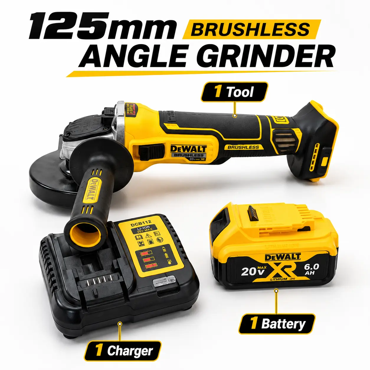 Dewalt DCG405NT 18V Brushless Grinder: Ergonomic Design, Ideal for MRO