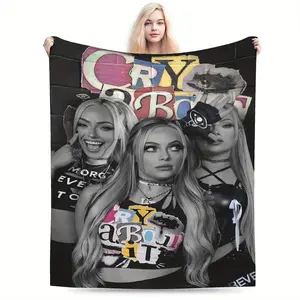 A Super Soft Flannel Blanket Designed with Creative Inspiration from Liv Morgan, Perfect for a Warm And Cozy Living Room, Office Use, Sofa Decoration, Seasonal Travel, And As a Versatile Gift Blanket - a Home Decor Accessory.