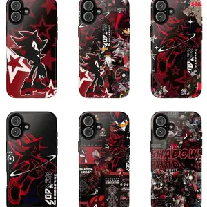 6 Styles Shadow the Hedgehog Electroplated Touch Phonecase, Gifts for Fans, for iPhone 17 16 15 14 13 12 11 & Samsung S25 24 23 22 21, Trending 25  T
