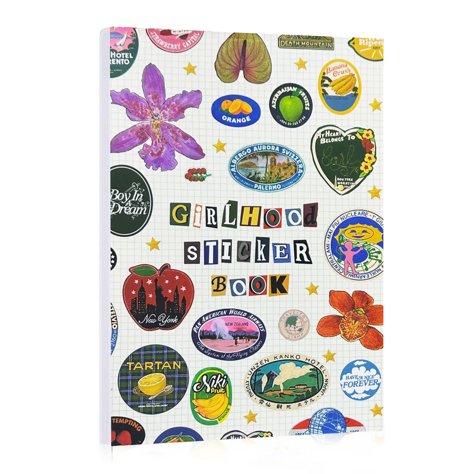 Girlhood Sticker Book, 2026 New Handmade Korean Sticker Book, 1260+Pcs Cute Retro Vintage Japanese Aesthetic Kawaii Style Illustration Stickers for DIY Scrapbooking Journaling Handbook Stamp Collectors Decoration, Creative DIY Gifts for Teens Friends