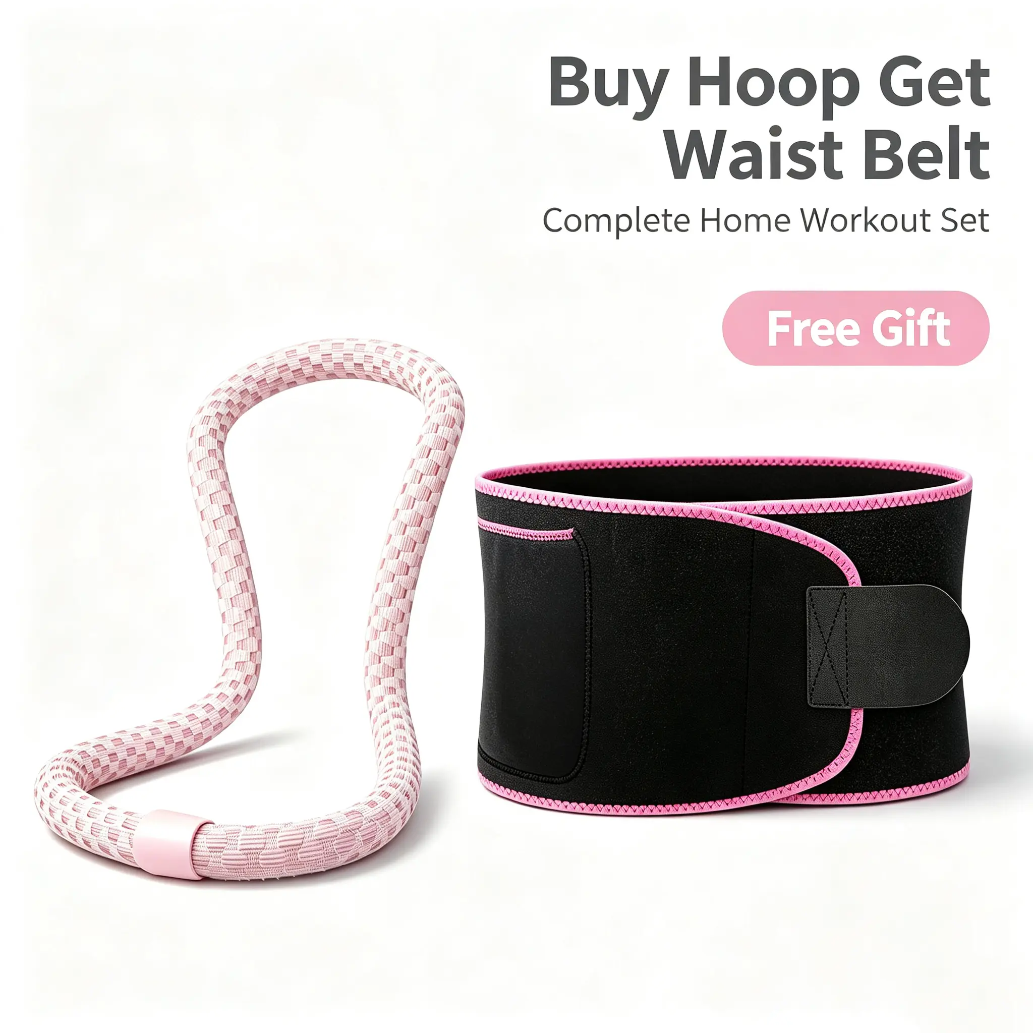 Ice Silk Weighted Hula Hoop for Women, 3 LBS with 3D Massage, Quiet Spin for Home Gym Core & Glutes Training, Includes Waist Secure Belt