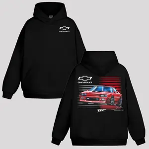 Chevrolet Camaro 80s Hoodie, 3rd Gen Red Muscle Car Hoodie Streetwear, For Muscle Car Enthusiast, Full Size, Full Color