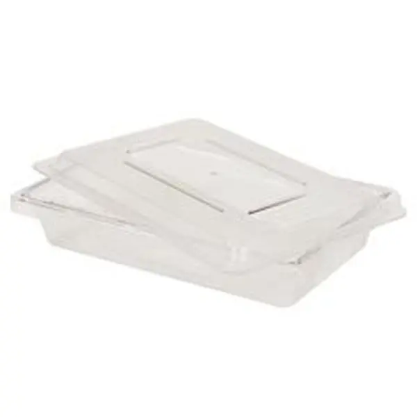 Rubbermaid RCP 3507 WHI Rectangular Polycarbonate Kitchen Food Storage Container - 3.5in Deep, White, NSF Certified, 18x12 Standard Size with Snap Lids for Economical Storage, Transport