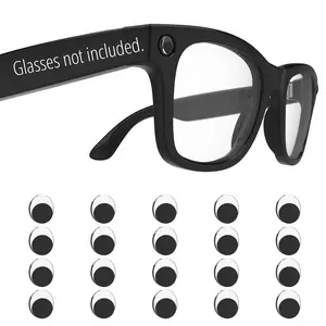 HiBloks 20PCs LED Blockers Compatible with Ray Ban Meta Wayfarer/Skyler/Headliner(Gen 1 & 2) Oakley HSTN Smart Glasses Accessories, LED Light Blocking Stickers Oval Shaped Restickable Light Covers