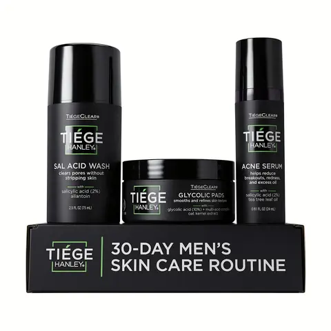 TiegeClear Acne Treatment System - Salicylic Acid Wash + Acid Pads + 2% Acne Serum