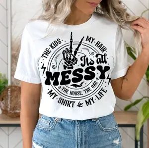 Shirts "All Messy" . Cotton. Casual.