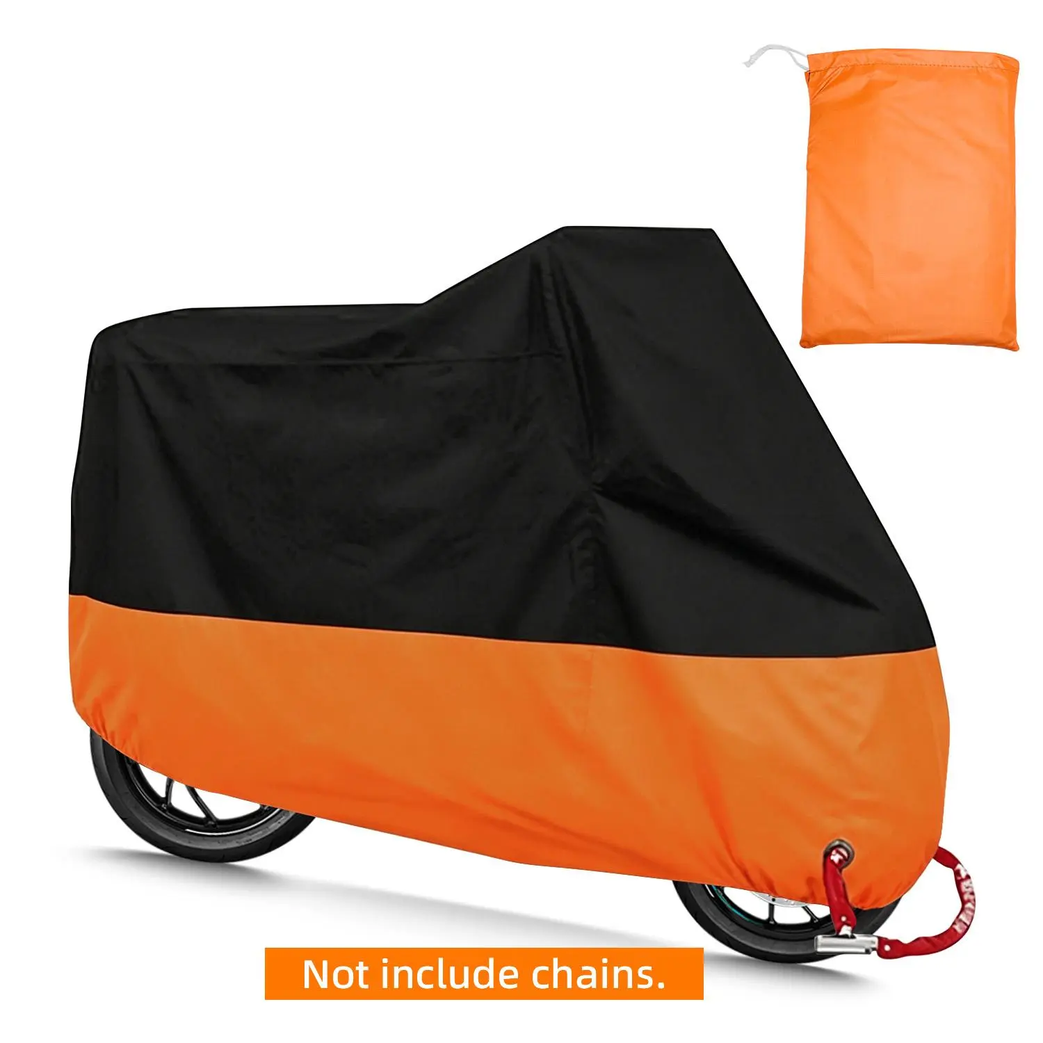 Motorcycle Cover Waterproof Outdoors, All Weather Protection Vehicle Accessories, Sunproof Windproof, Dustproof, Fits 87–104 inches in length
