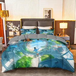 3pcs (1 comforter + 2 pillowcases) Microfiber Bedding Set All-Season Ultra-Soft Cozy Hypoallergenic, Wrinkle & Fade Resistant Machine Washable, Twin/Queen/King Size, Modern Geometric/Abstract Pattern, Premium Durable Fabric for Bedroom Guest Room Hom