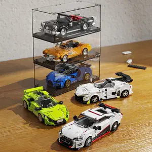 Chinese Building Block Small Car Assembly Racing Model Realistic Sports Car Children’s Toy Boys Educational Birthday Gift super set for adults