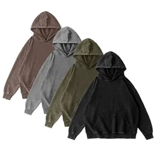 4/1pack Men's Super Baggy Sweatshirt Washed Vintage Style Casual Loose Solid Color Cotton Pullover Oversized Comfortable Shirt#SummerVibes Hoodie#SummerVibes