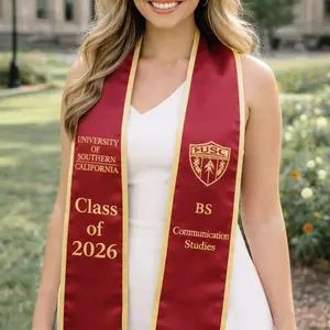 Custom Your Design Text Logo Graduation Stole, Personalized Graduation Print Sash with Name, Class of 2026 Graduation Stole, Graduation Gift