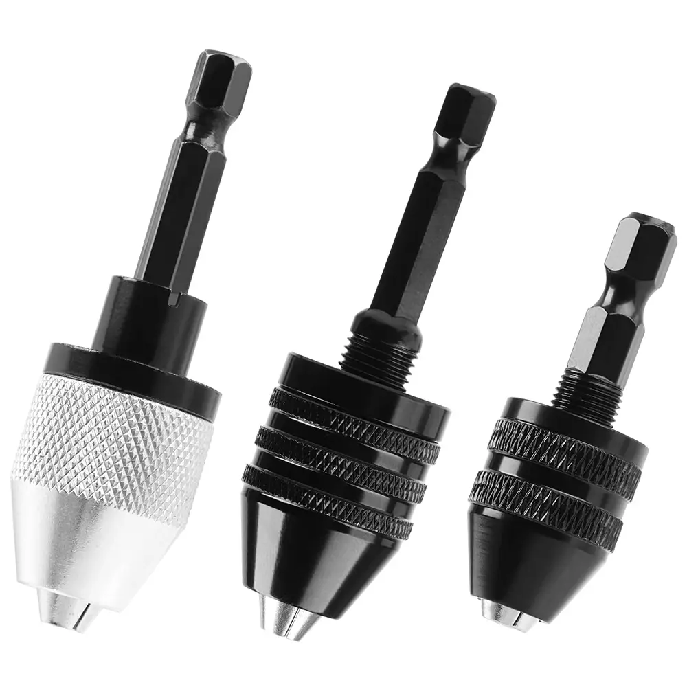 3PCS 1/4 Inch Hex Shank Keyless Quick Change Adapter Converter, Power Tool Accessory for Impact Bits, Screwdriver Bits, Boxing & Martial Arts Outdoor Equipment, Screwdriver Drill Bits