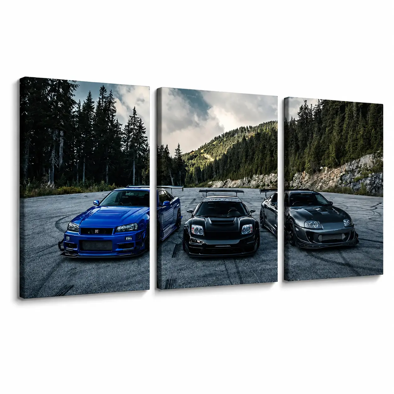 3-Piece Car Wall Art Canvas Set, Framed Sports Car Posters, Automotive Wall Decor for Garage, Man Cave, Bedroom, Living Room & Office, Gift for Car Enthusiasts     ,   wall decor  ,    lover gift