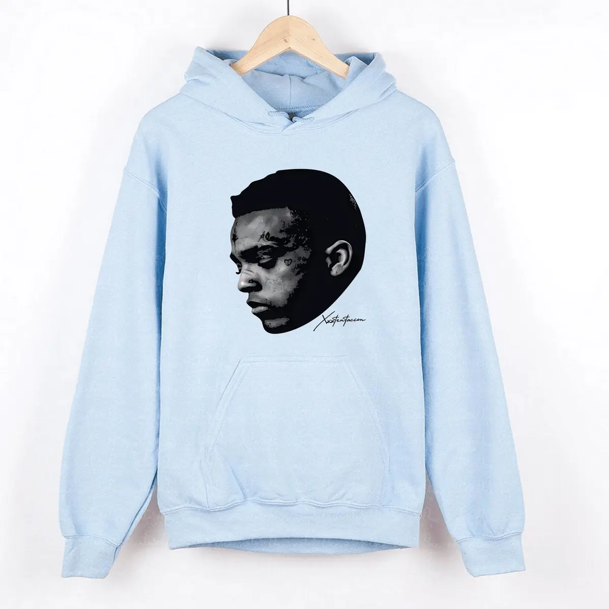 Women's Graphic 90s Vintage Bootleg Xxxtentacion Rap Cotton Hoodie, Unisex Lightweight Casual Top, Ideal Gift for Men & Women