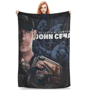 John Cena Wrestling Blankets  Super Warm Print Plush Throw Blanket For Girls Boys Living Room Flannel Bedspread Bed Cover  Skin-friendly, lightweight and soft