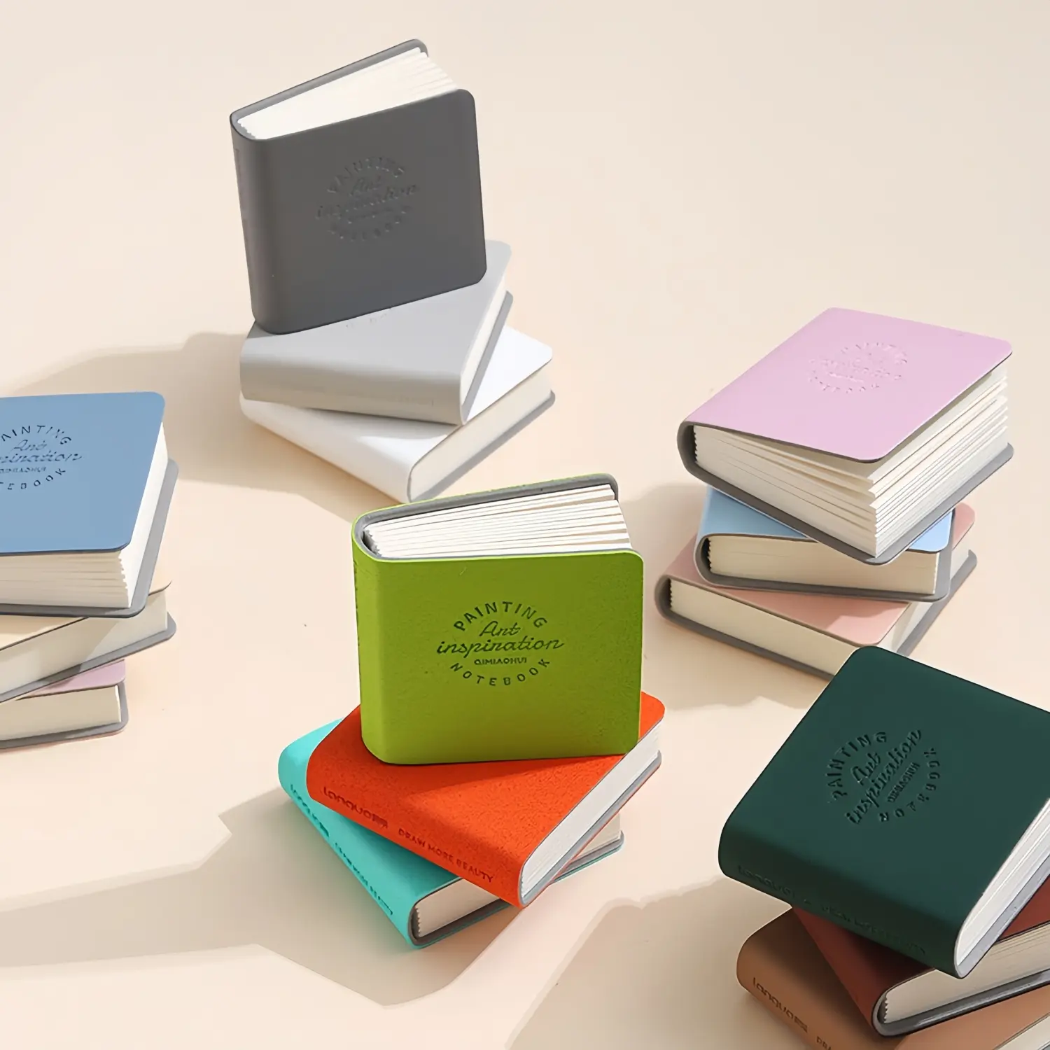 Mini Notebook, 3 Counts/set Portable Pocket Notebook, Small Graffiti Book, Empty Scrapbook, Pocket Note Pad, Leather Memo Pad, Cute Painting Book, Inspiration