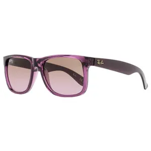 Ray-Ban Justin Sunglasses RB4165 6595/14 Transparent Violet 54mm Ray-Ban Justin Sunglasses RB4165 6595/14 Transparent Violet 54mm