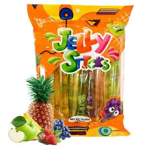 Apexy fruit jelly straws, TikTok candy trend, assorted flavors, 15.23oz Snack Sweet