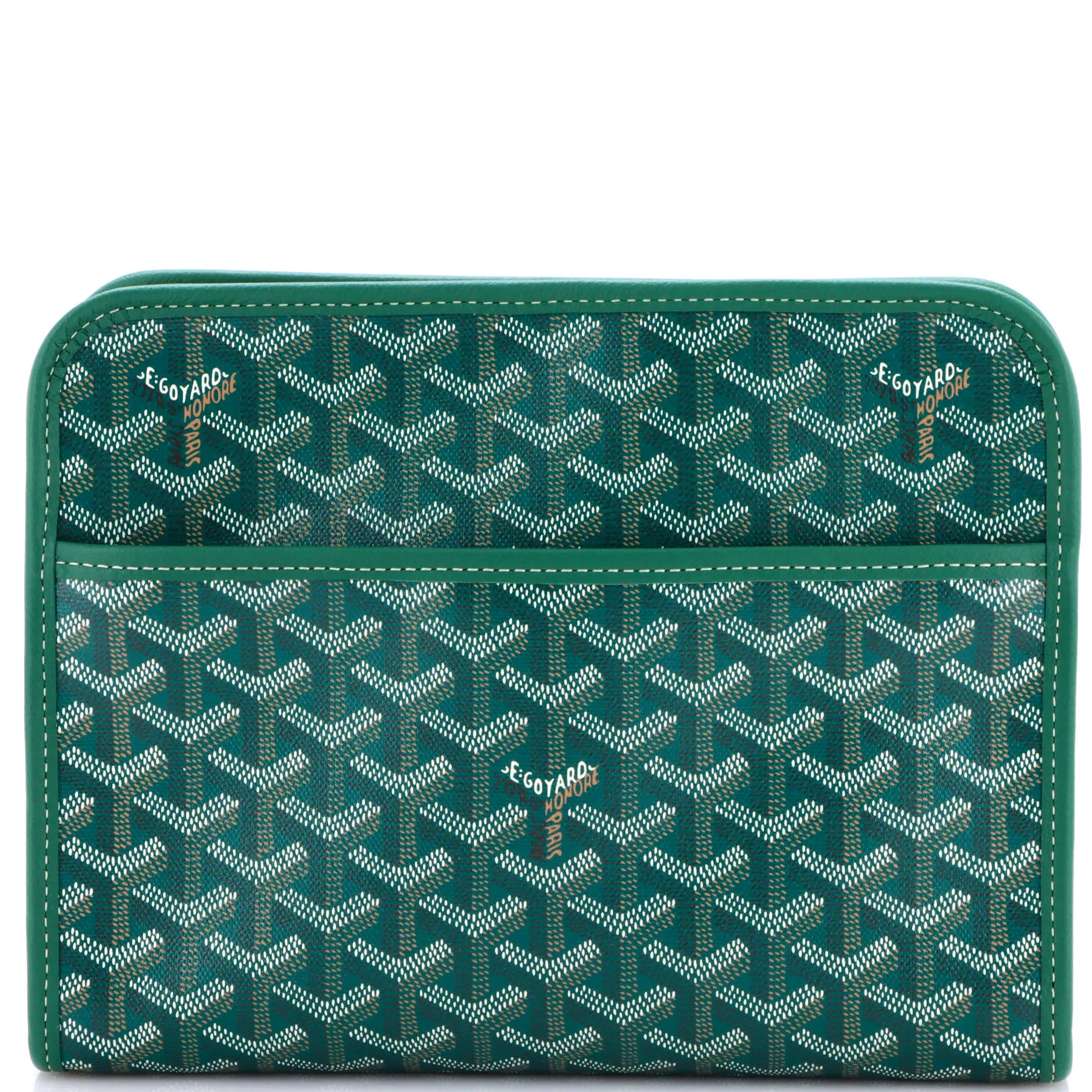 Pre-owned Goyard Canvas Coated Clutches & Wristlets Jouvence Toiletry Pouch Coated Canvas by Rebag