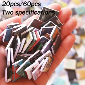 20pcs Miniature Dollhouse Accessories, 1:12 Scale DIY Furniture Models, Decorative Books, New Year Gift, Valentine's Day Gift, Christmas Gift