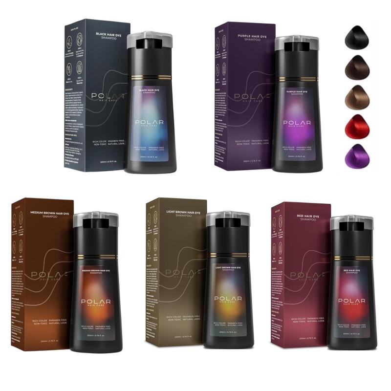 Polar Haircare 3-in-1 Gray Hair Dye Shampoo | Natural Vegan Semi Permanent | Ammonia-Free Gray Coverage | For Women & Men 6.76 Fl Oz Polar Haircare 3-in-1 Gray Hair Dye Shampoo | Natural Vegan Semi Permanent | Ammonia-Free Gray Coverage | For Women & Men 6.76 Fl Oz